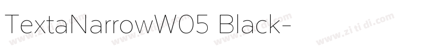 TextaNarrowW05 Black字体转换